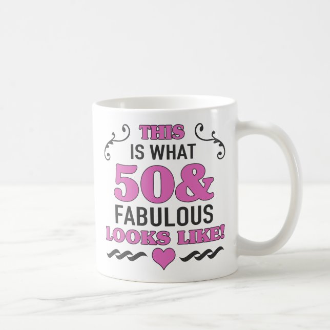 Taza De Café 50.º cumpleaños fabuloso (Derecha)