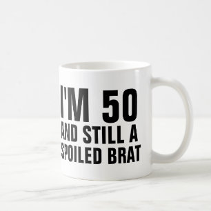 TAZA DE CAFÉ 50.º CUMPLEAÑOS FUNNY CAFFEE BRAT