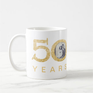 Taza De Café 50.º Personalizado de los 50 años del Boda de oro