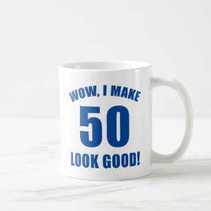 Taza De Café 50.º regalo de la bolsa de cumpleaños (b)