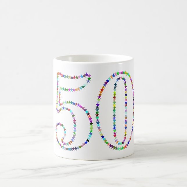 Taza De Café 50.º tazón de cumpleaños (Centro)