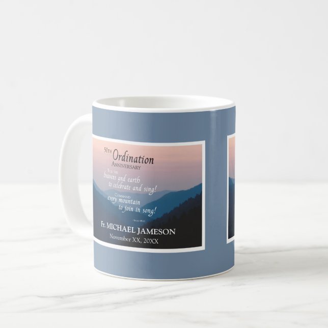 Taza De Café 50 Aniversario de la Ordenación Felicitaciones (Anverso izquierdo)