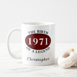 Taza De Café 50 Aniversario Personalizado 1971 Nacimiento De Un
