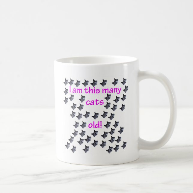 Taza De Café 50 cabezas del gato viejas (Derecha)