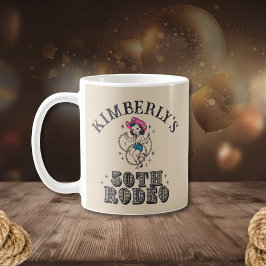 Taza De Café 50° cumpleaños del Rodeo del Oeste Retro