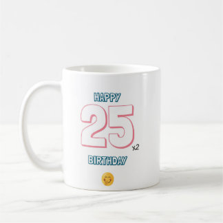 Taza De Café 50° cumpleaños para los que tienen 25 años
