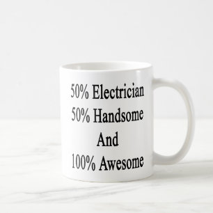 Taza De Café 50 electricista 50 hermoso y 100 impresionantes