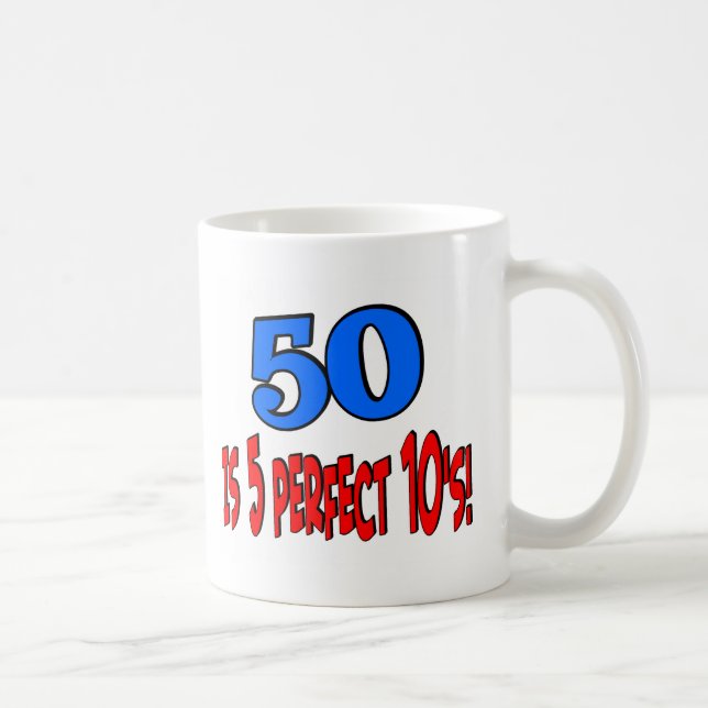Taza De Café 50 es 5 10s perfectos (AZULES) (Derecha)