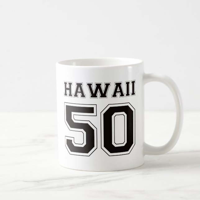 Taza De Café 50 Hawaii - negro (Derecha)