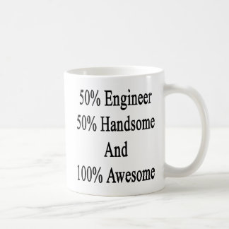Taza De Café 50 ingeniero 50 hermoso y 100 impresionantes