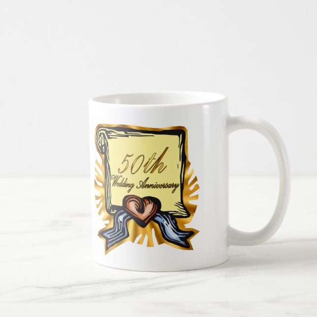Taza De Café 50.o aniversario de boda 3W (Derecha)