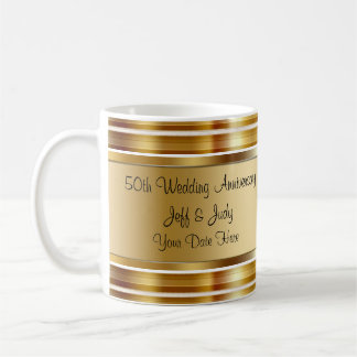 Taza De Café 50.o aniversario de boda con clase