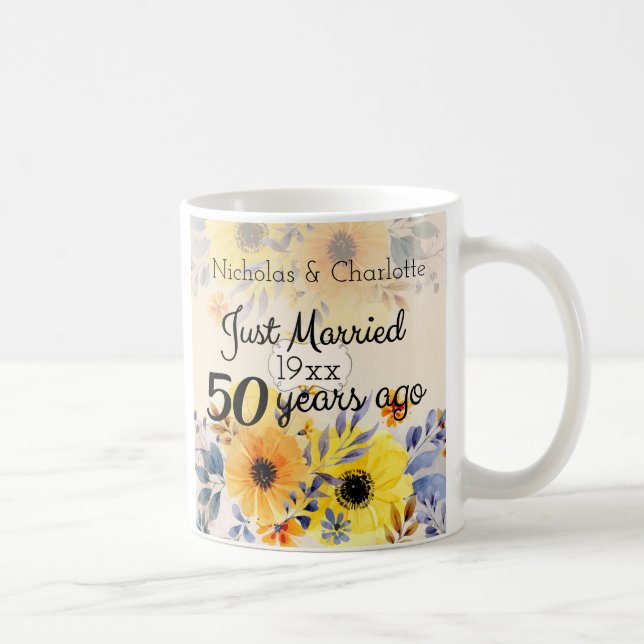 Taza De Café 50.o Aniversario de boda de oro (Derecha)