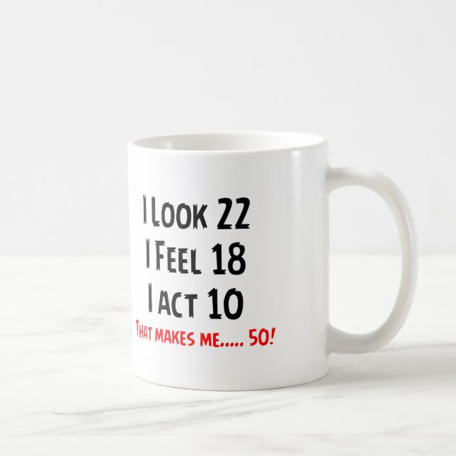 Taza De Café 50.o diseño único divertido (Derecha)