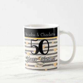 Taza De Café 50.o Personalizado del aniversario de boda