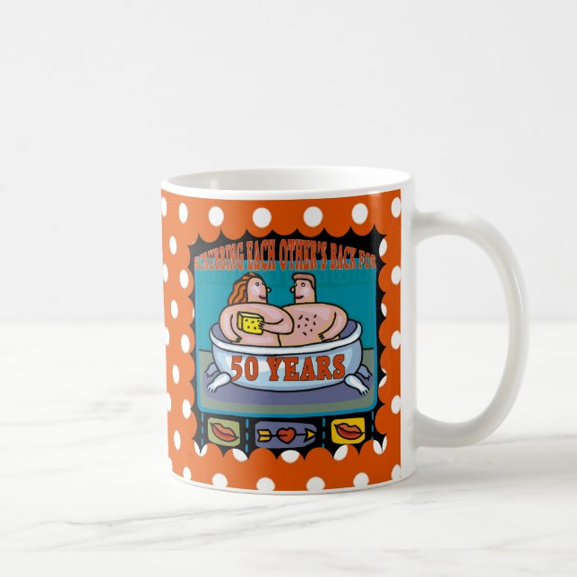 Taza De Café 50.o Regalos del aniversario de boda (Derecha)