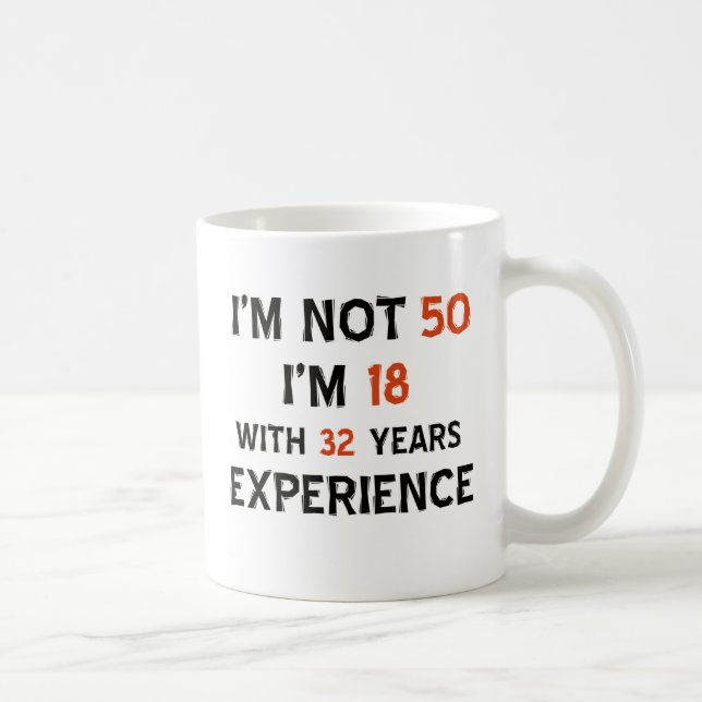Taza De Café 50.os diseños del cumpleaños (Derecha)