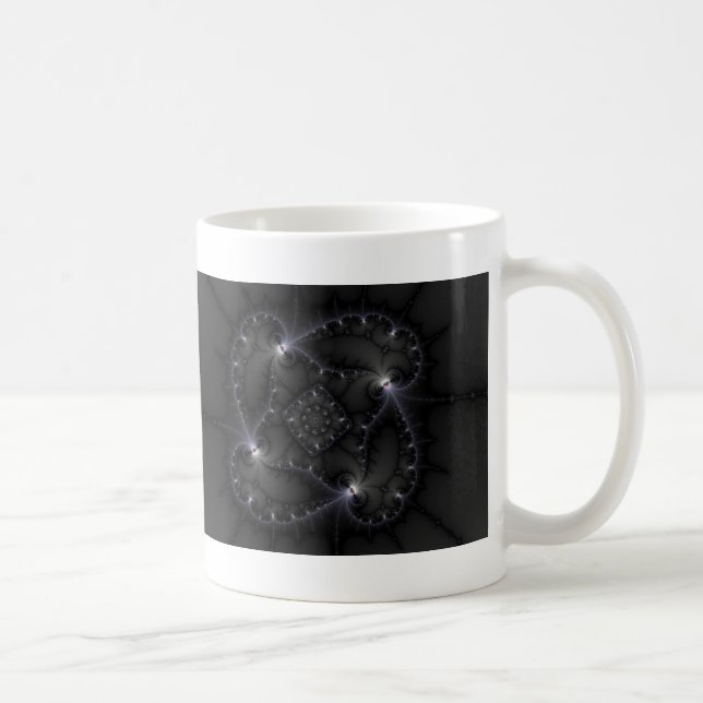 Taza De Café 50 Tonos Gris - Arte Fractal (Derecha)