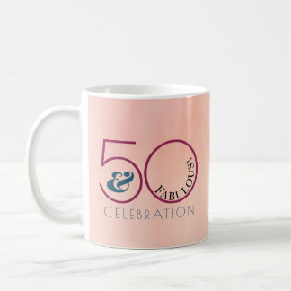 Taza De Café 50 y el fabuloso cumpleaños rosado Keepsake