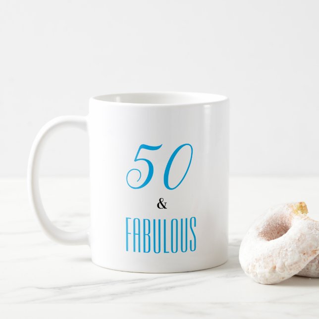 Taza De Café 50 y el fabuloso personalizable Coffee Mug (Con donut)