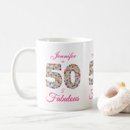 Taza De Café 50 y fabulosa celebración de cumpleaños Mug