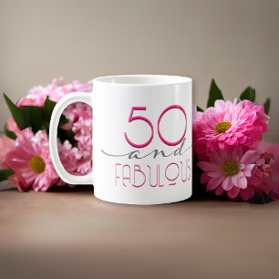 Taza De Café 50 y fabulosa tipografía retro rosa vintage
