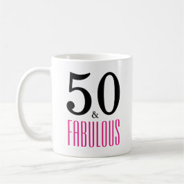 Taza De Café 50 y fabuloso 50 cumpleaños Mug Regalo