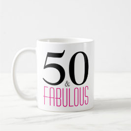 Taza De Café 50 y fabuloso 50 cumpleaños Mug Regalo