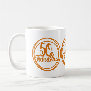 Taza De Café 50 y Fabuloso Aniversario del café Tea Mug Regalo