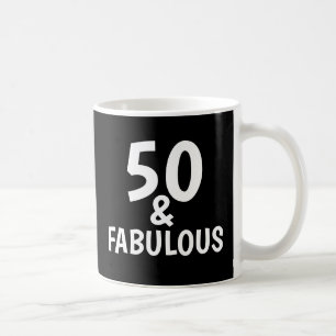 TAZA DE CAFÉ 50 Y FABULOSO BARRO DE CAFÉ DE CUMPLEAÑOS