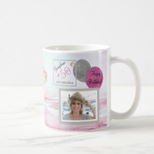 Taza De Café 50 y Fabuloso KEEPSAKE Mug Photo Pink
