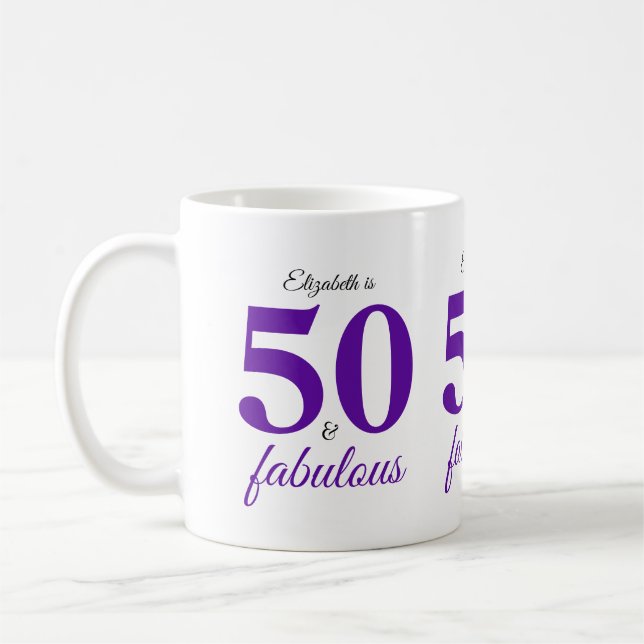 Taza De Café 50 Y Fabuloso Morado (Izquierda)
