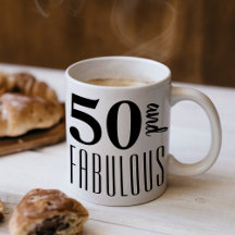 50 y Fabuloso Mug de Regalo de la fiesta de cumple