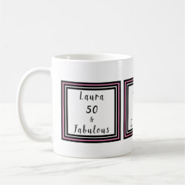 Taza De Café 50 y fabuloso Personalizar de tipografía rosado ne