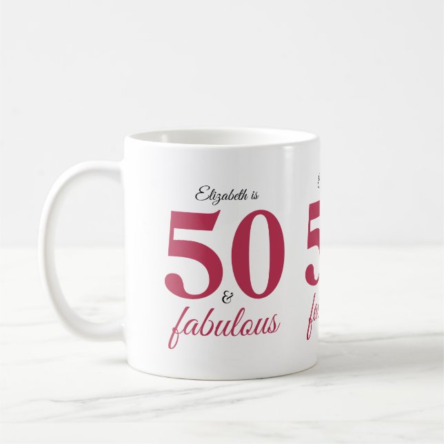 Taza De Café 50 Y Fabuloso Rosa (Izquierda)