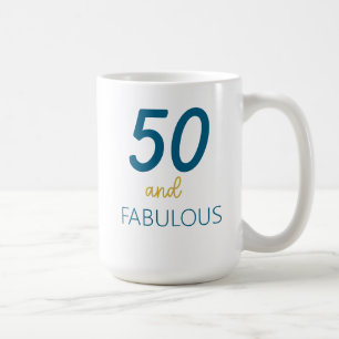 Taza De Café 50 y Fabuloso Verde azulado y Gold Mug