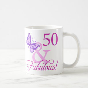 Taza De Café 50 Y Fabulosos Regalos De Cumpleaños (Plum)