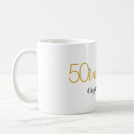 Taza De Café 50 y FABULOUS 50 años con silueta