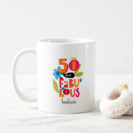 Taza De Café 50 y fantástica carta de cumpleaños número 50