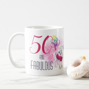 Taza De Café 50 y la maravillosa acuarela de perro Café Rosa Mu
