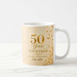 Taza De Café 50th Wedding Anniversary Mug Golden Years Together