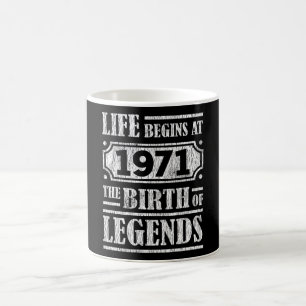 Taza De Café 54 Años De Edad 1971 Nacimiento De Leyenda 54º Cum