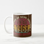 Taza De Café 55th Birthday Gift men Vintage 1968 55 Years Old<br><div class="desc">55th Birthday Gift men Vintage 1968 55 Years Old Retro Style Gift. Perfect gift for your dad,  mom,  papa,  men,  women,  friend and family members on Thanksgiving Day,  Christmas Day,  Mothers Day,  Fathers Day,  4th of July,  1776 Independent day,  Veterans Day,  Halloween Day,  Patrick's Day</div>
