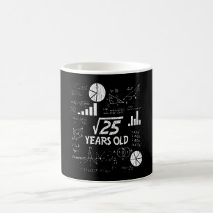 Taza De Café 5.ª matemática raíz cuadrada de cumpleaños regalo