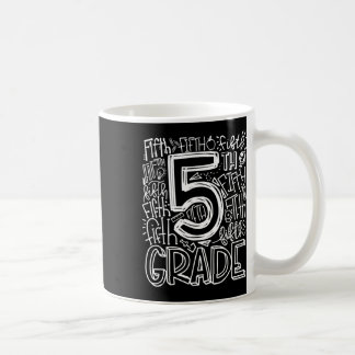 Taza De Café 5.º Equipo de tipografía de quinto grado profesor 
