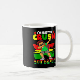 Taza De Café 5.º grado Dabbing Black African Boys Back to Schoo