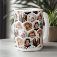 5 Collage de fotos Honeycomb Hexagon Pattern - bla