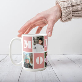 Taza De Café 5 Día de la Madre Rosa de Collage de fotos en Rubo