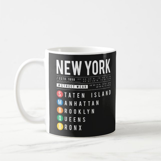 Taza De Café 5 distritos de Nueva York (Izquierda)