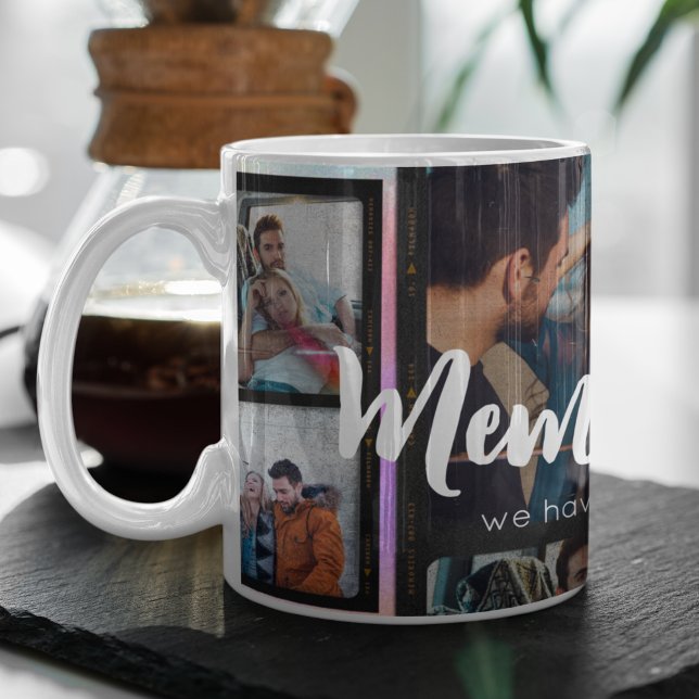 Taza De Café 5 Pareja Collage de fotos Romántica Moderna Elegan (Subido por el creador)